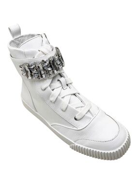 🆕{ Karl Lagerfeld Paris} Jeren Embellished Leather Hi-Top Sneakers